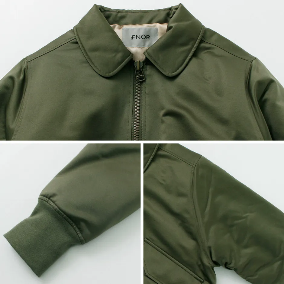 Jackets^FNOR / Slight Satin Pair Away Flight Jacket khaki