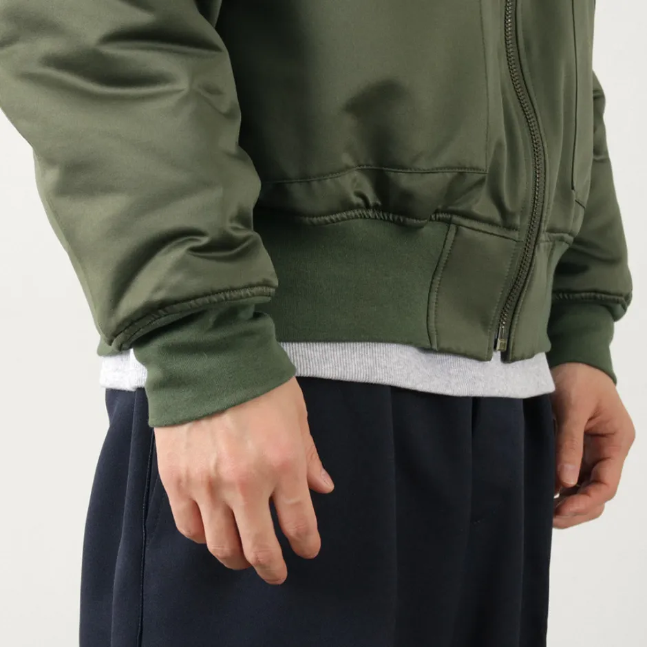 Jackets^FNOR / Slight Satin Pair Away Flight Jacket khaki