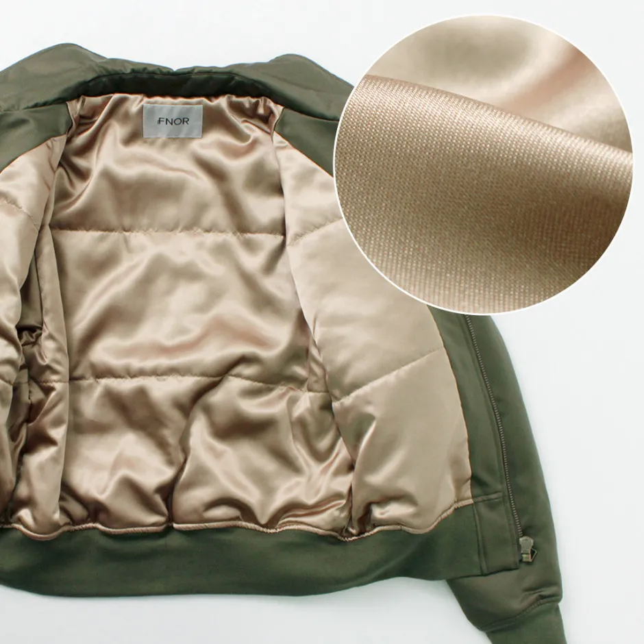 Jackets^FNOR / Slight Satin Pair Away Flight Jacket khaki