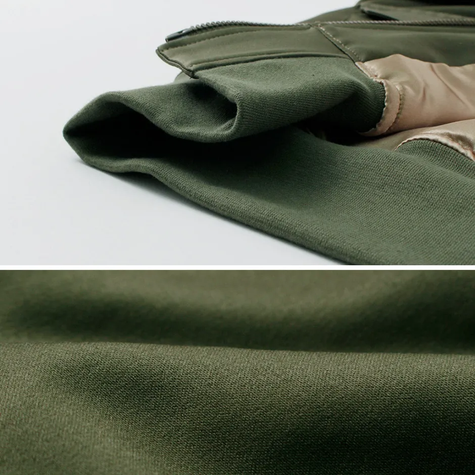 Jackets^FNOR / Slight Satin Pair Away Flight Jacket khaki