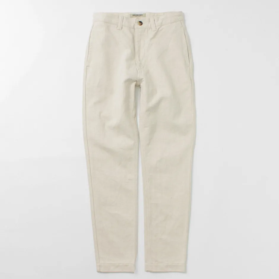 Work Pants & Chinos^FOB FACTORY / F0516 Cotton hemp herringbone Trouser