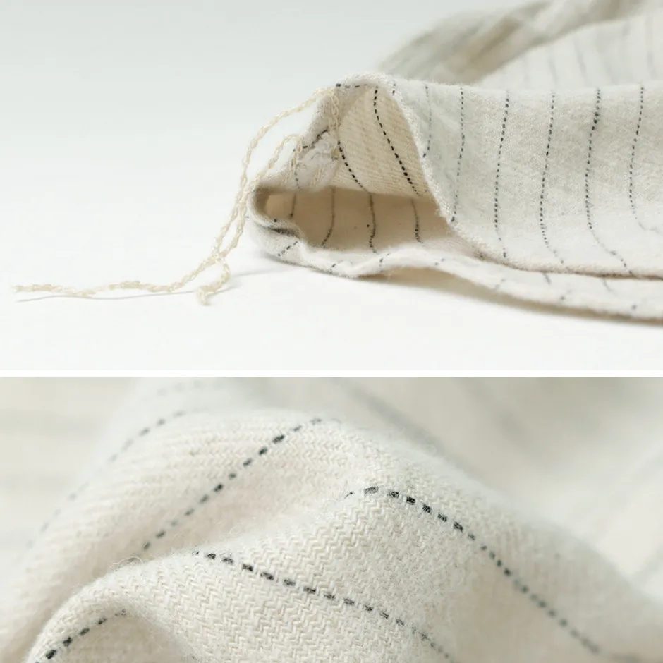 Shirts^FOB FACTORY / F3485 C/W STRIPE BANDCOLLAR Shirt