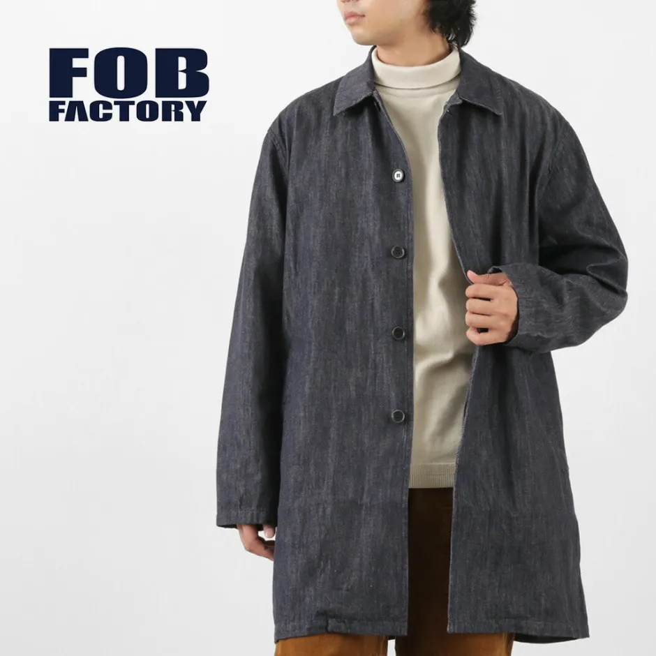 Coats^FOB FACTORY / F2437 Denim bask coat one-wash