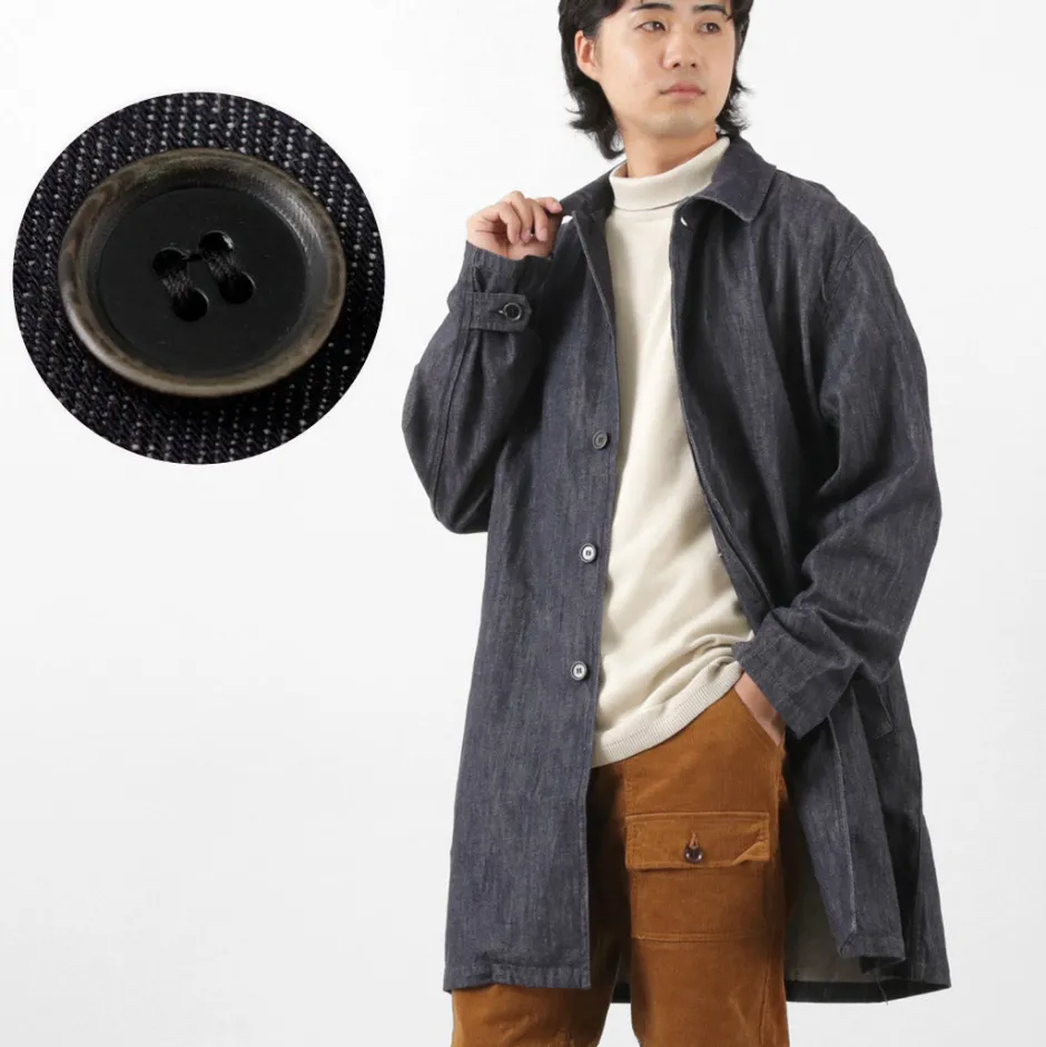 Coats^FOB FACTORY / F2437 Denim bask coat one-wash
