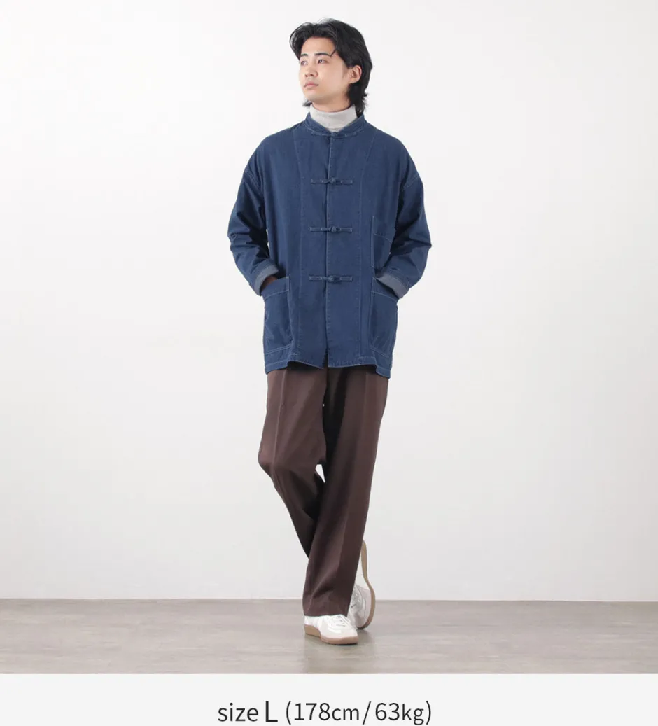 Jackets^FOB FACTORY / F2435 kung fu jacket denim