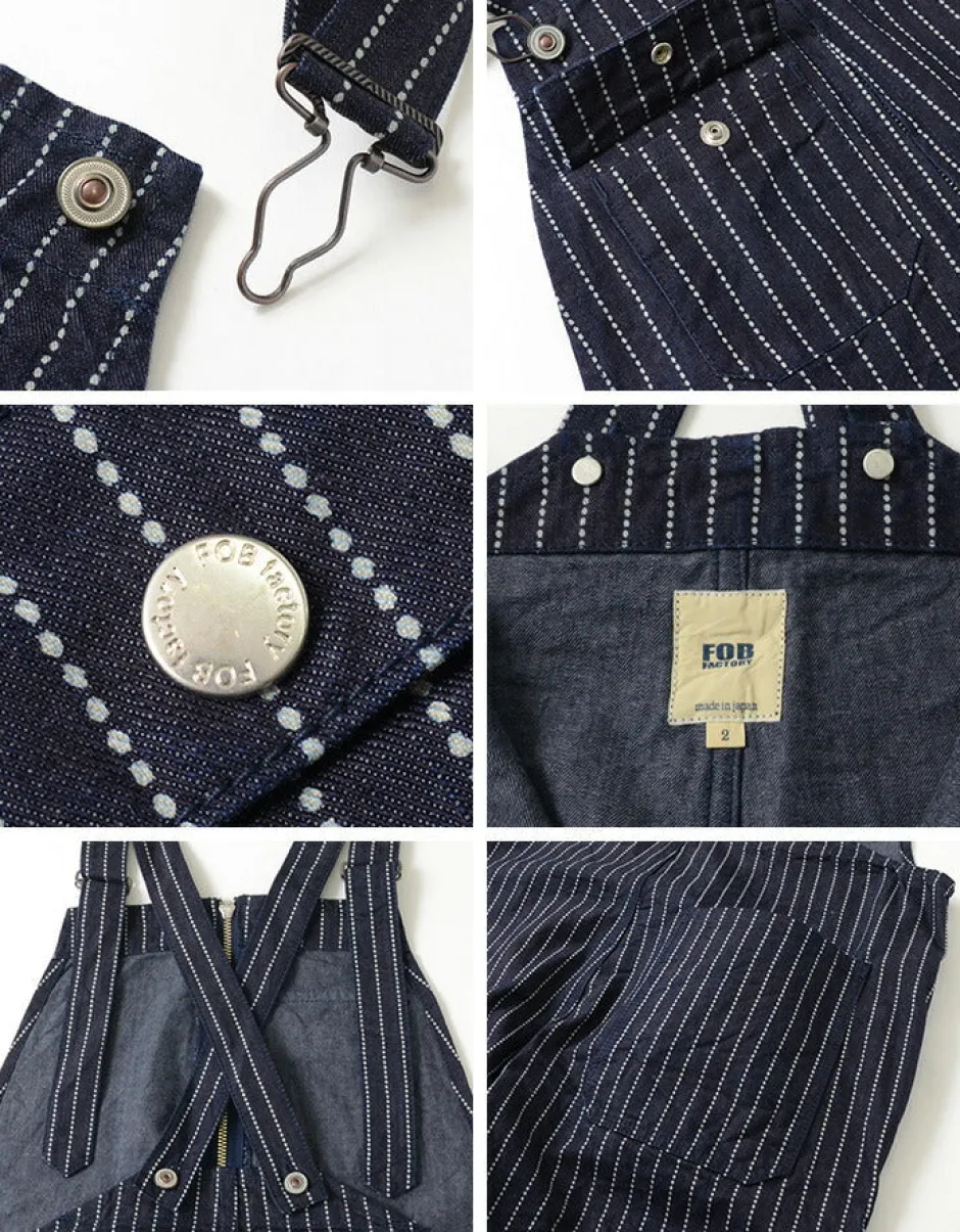 Trousers^FOB FACTORY / F0479 Denim overalls wabash