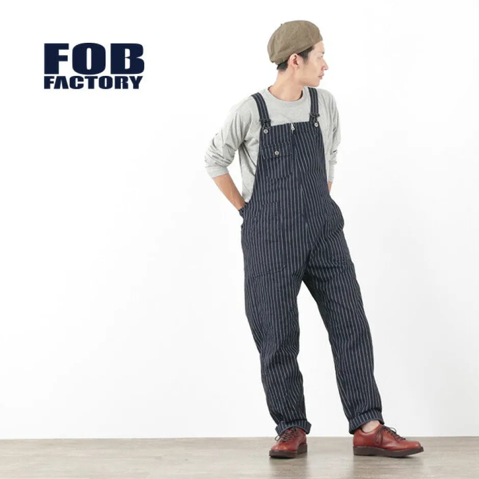 Trousers^FOB FACTORY / F0479 Denim overalls wabash