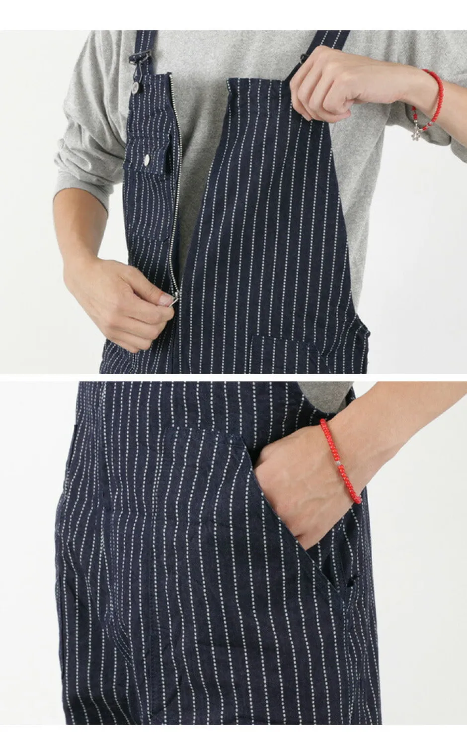Trousers^FOB FACTORY / F0479 Denim overalls wabash