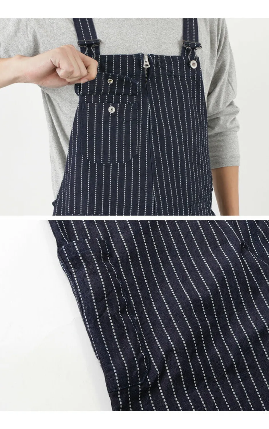 Trousers^FOB FACTORY / F0479 Denim overalls wabash