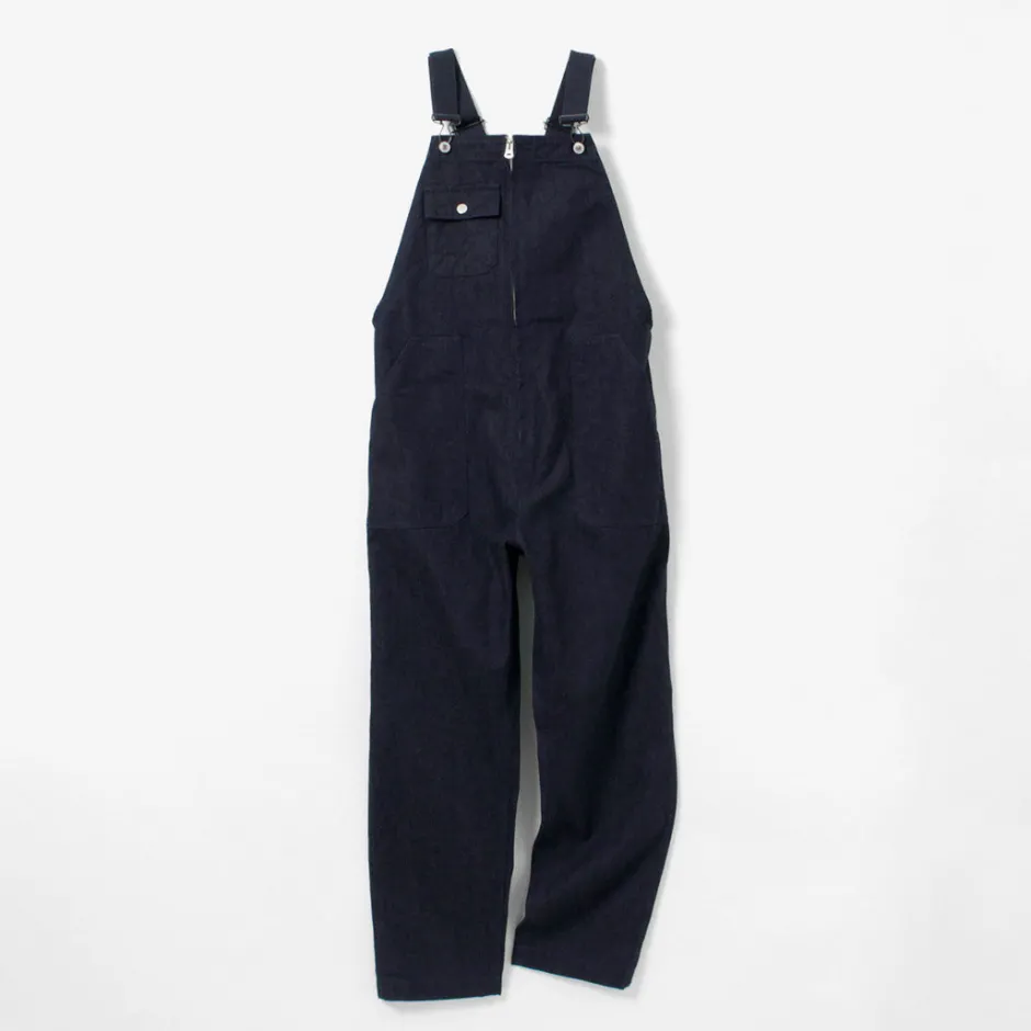Trousers^FOB FACTORY / F0517 Denim overalls one wash dark-indigo