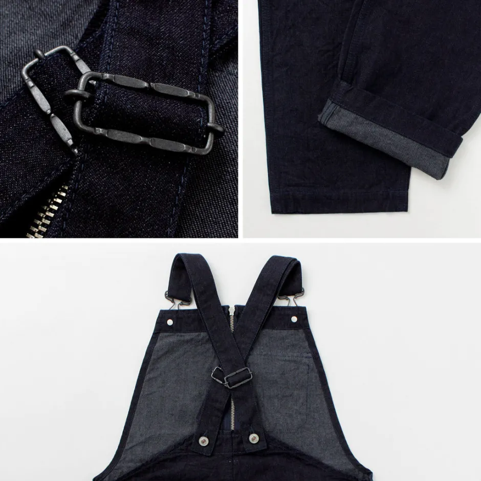 Trousers^FOB FACTORY / F0517 Denim overalls one wash dark-indigo