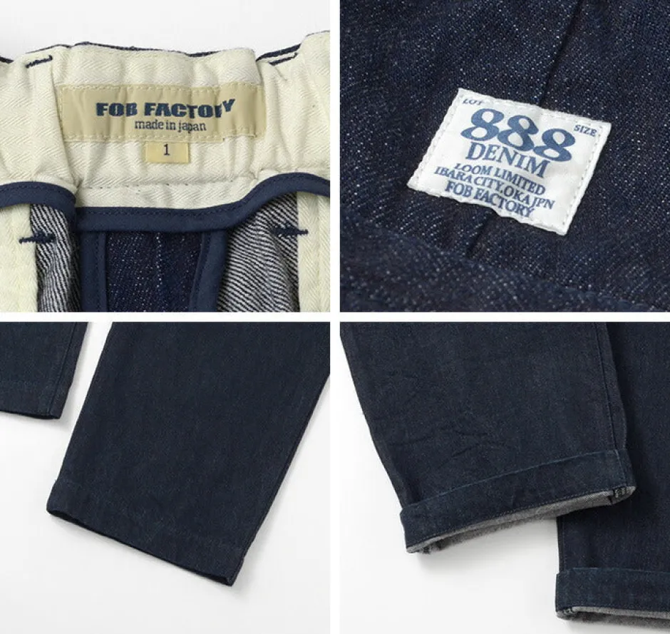 Jeans^FOB FACTORY / F0508 denim track pants one-wash