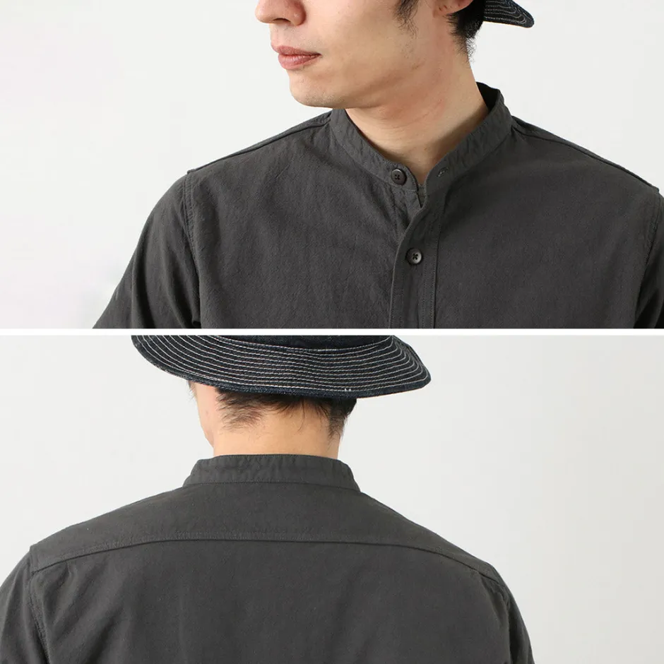 Shirts^FOB FACTORY / F3464 Dye band collar shirt