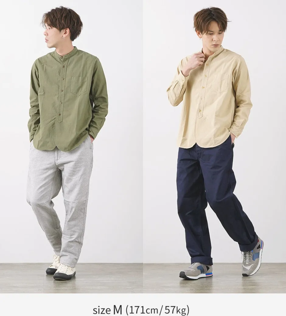 Shirts^FOB FACTORY / F3464 Dye band collar shirt