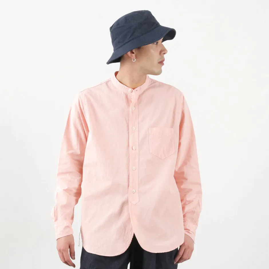 Shirts^FOB FACTORY / F3464 Dye band collar shirt