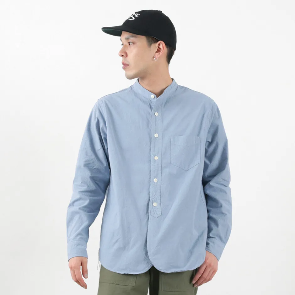 Shirts^FOB FACTORY / F3464 Dye band collar shirt