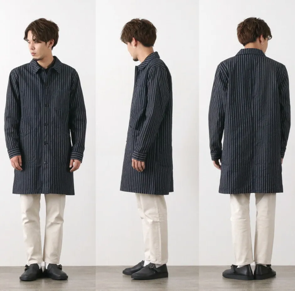 Coats^FOB FACTORY / F2408 French Denim Coat / Wovash wabash