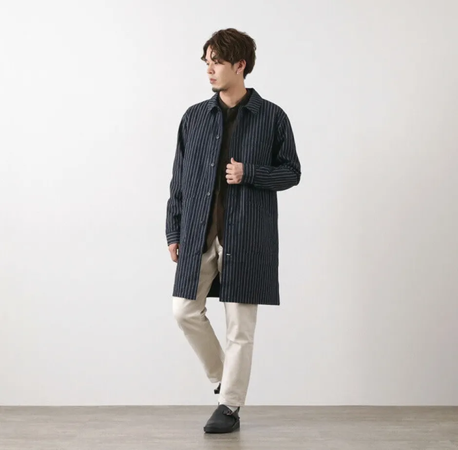 Coats^FOB FACTORY / F2408 French Denim Coat / Wovash wabash