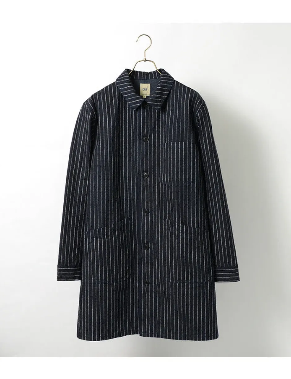 Coats^FOB FACTORY / F2408 French Denim Coat / Wovash wabash