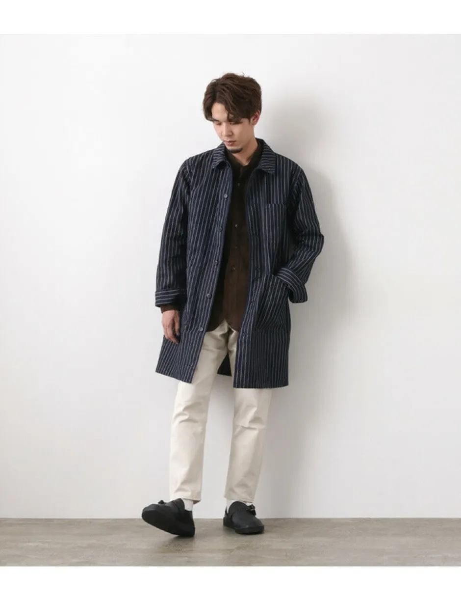 Coats^FOB FACTORY / F2408 French Denim Coat / Wovash wabash