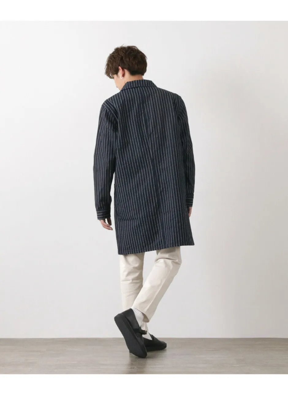 Coats^FOB FACTORY / F2408 French Denim Coat / Wovash wabash