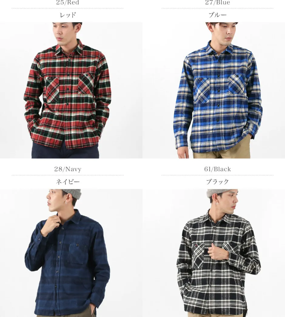 Shirts^FOB FACTORY / F3481 HEAVY NEL WORK SHIRT