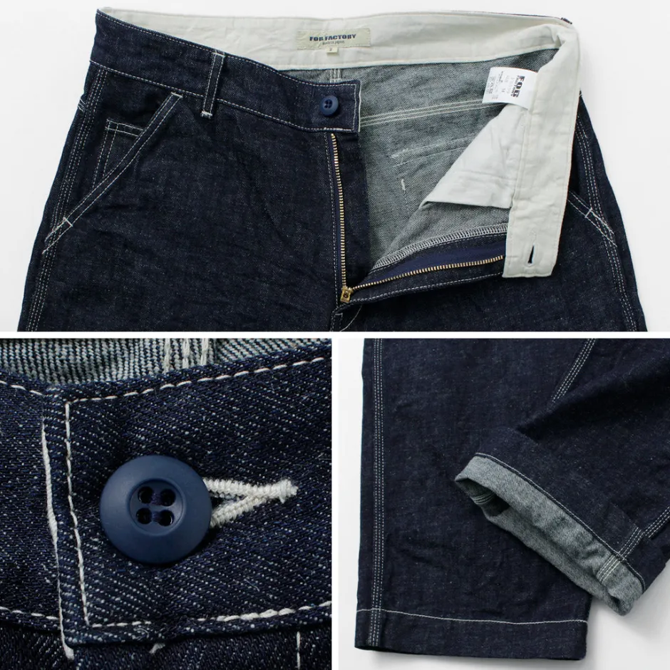 Jeans^FOB FACTORY / F0509 Hemp denim painter pants one-wash