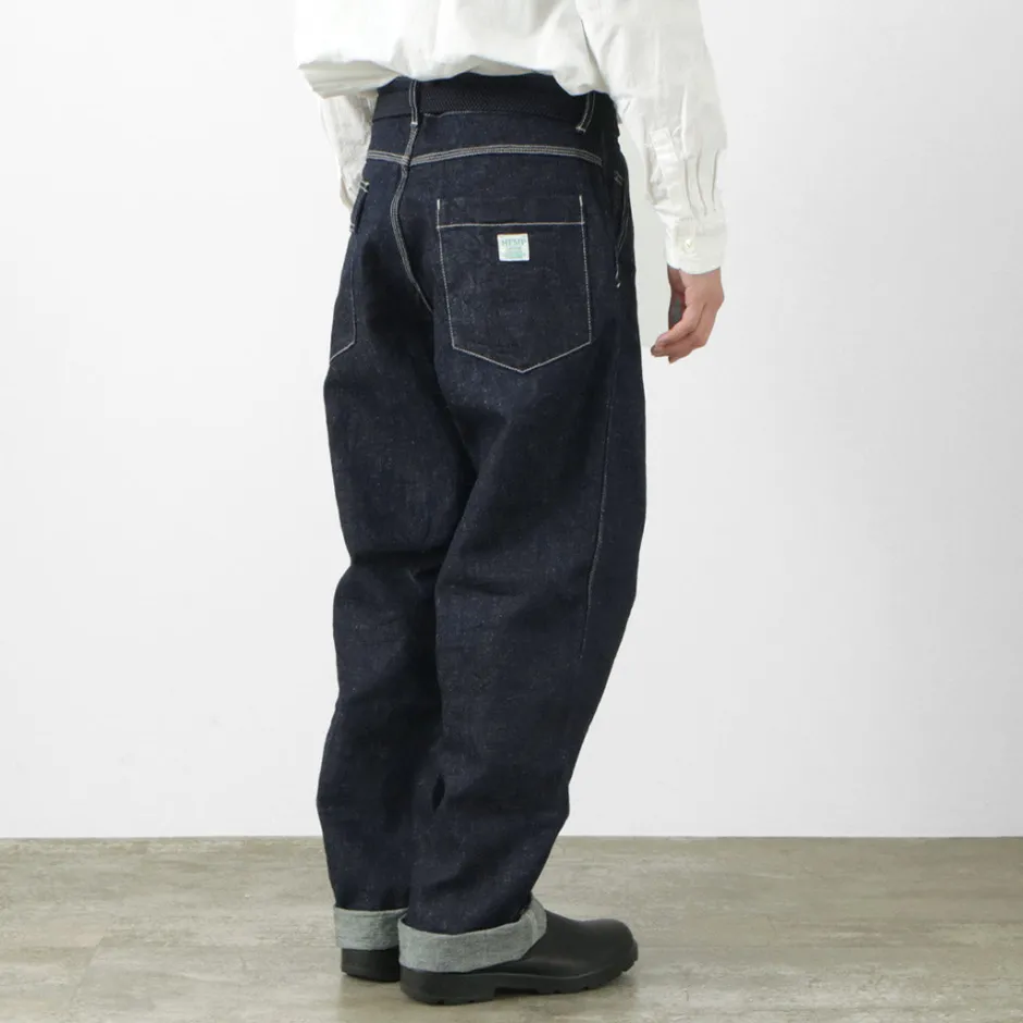 Jeans^FOB FACTORY / F0509 Hemp denim painter pants one-wash