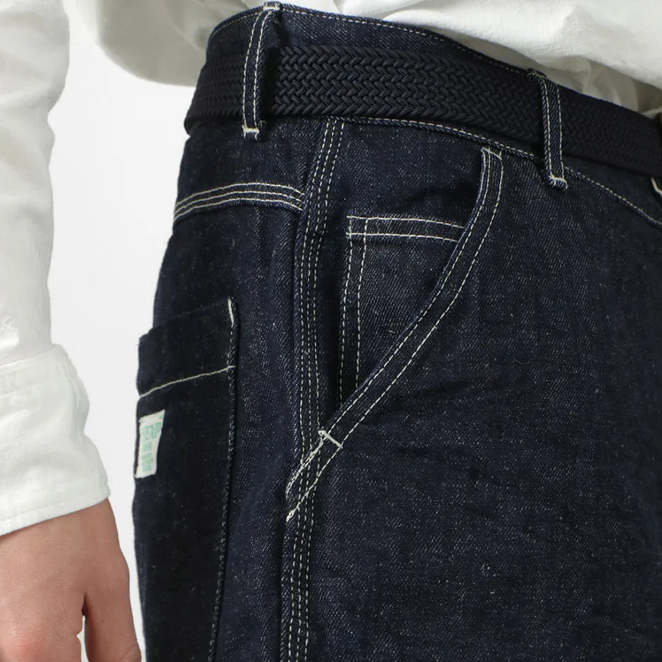 Jeans^FOB FACTORY / F0509 Hemp denim painter pants one-wash