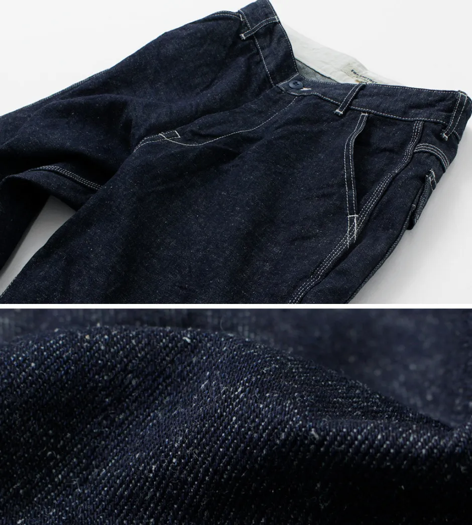 Jeans^FOB FACTORY / F0509 Hemp denim painter pants one-wash