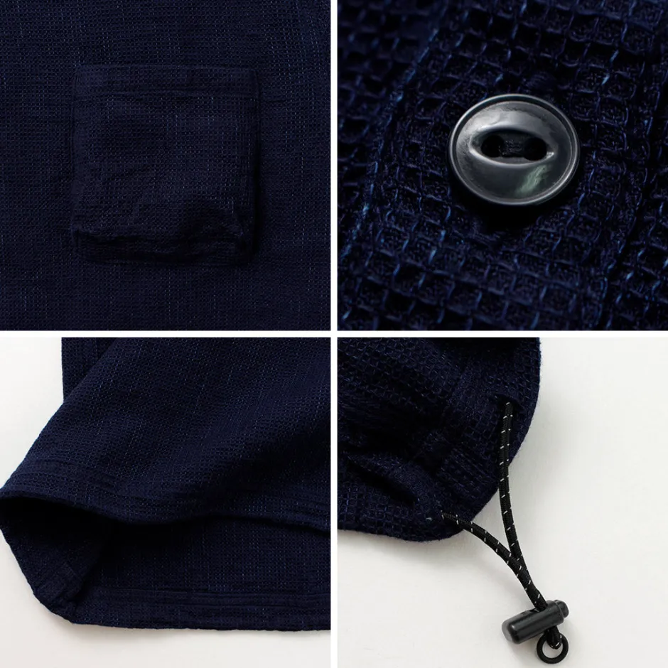 T-Shirts^FOB FACTORY / F3493 waffle T-shirt indigo
