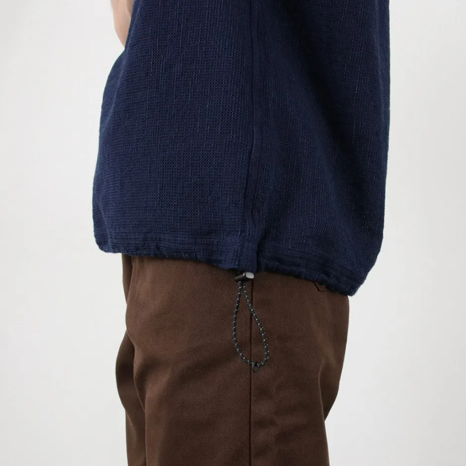 T-Shirts^FOB FACTORY / F3493 waffle T-shirt indigo