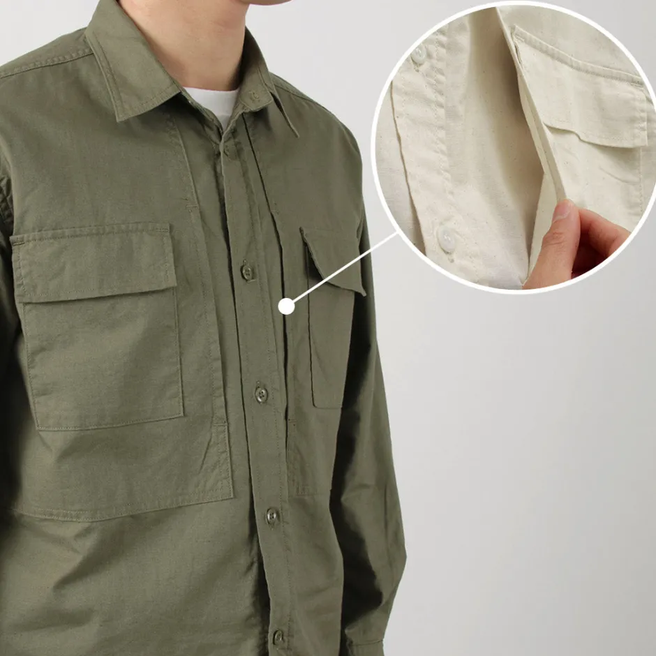 Shirts^FOB FACTORY / F3498 Long sleeve field shirt