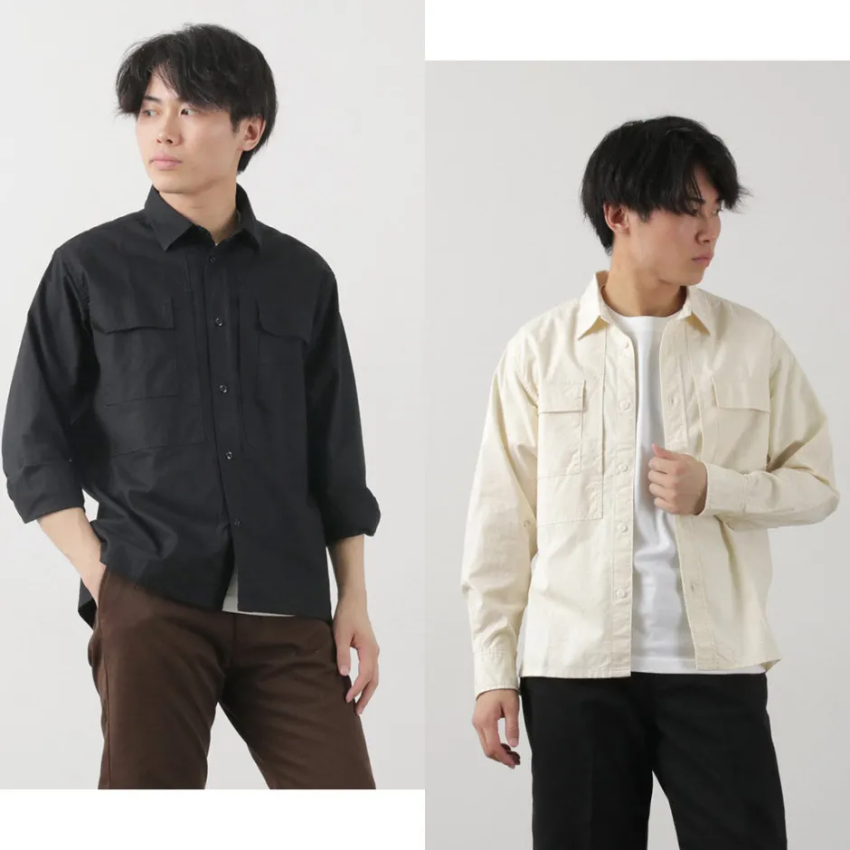 Shirts^FOB FACTORY / F3498 Long sleeve field shirt