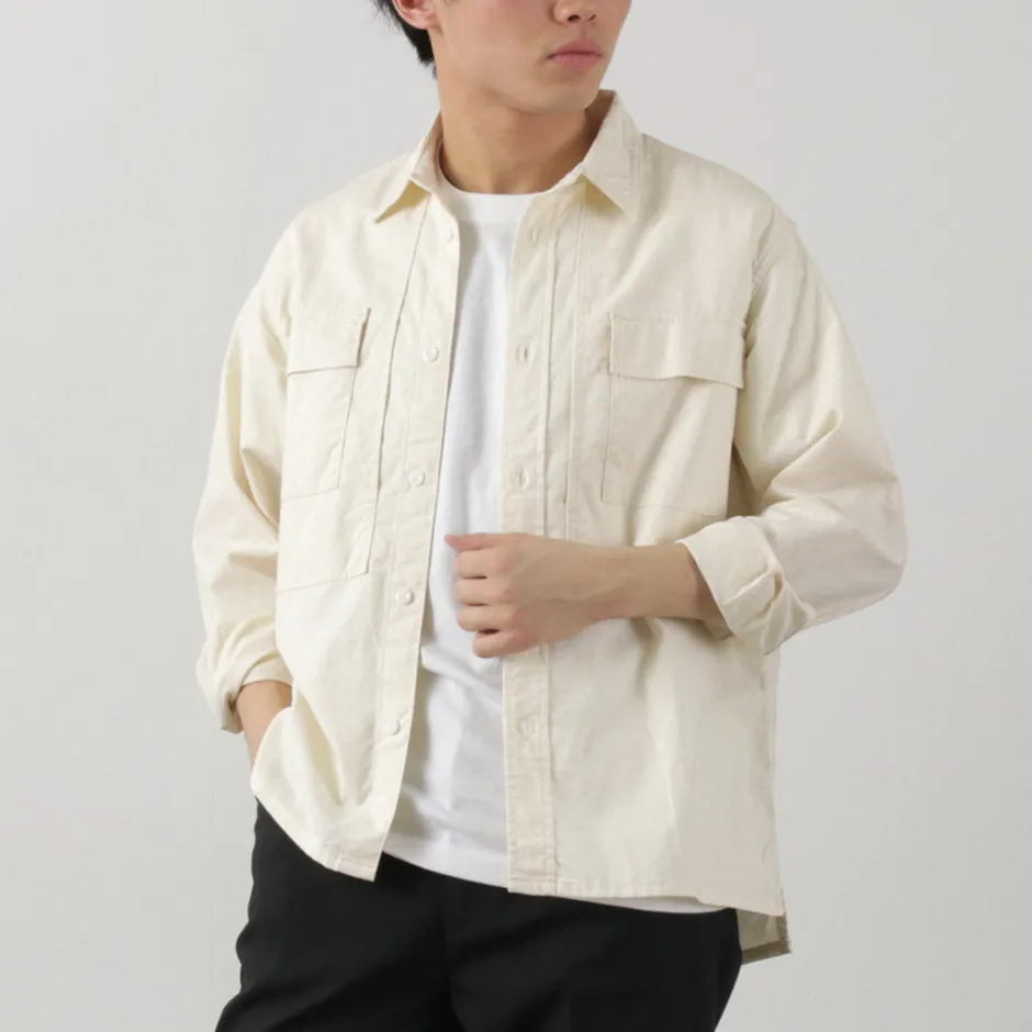 Shirts^FOB FACTORY / F3498 Long sleeve field shirt