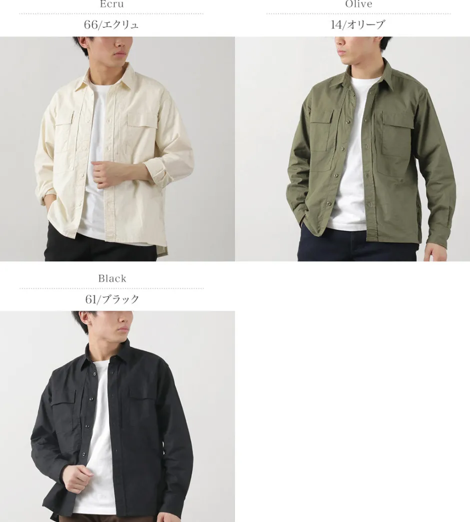 Shirts^FOB FACTORY / F3498 Long sleeve field shirt