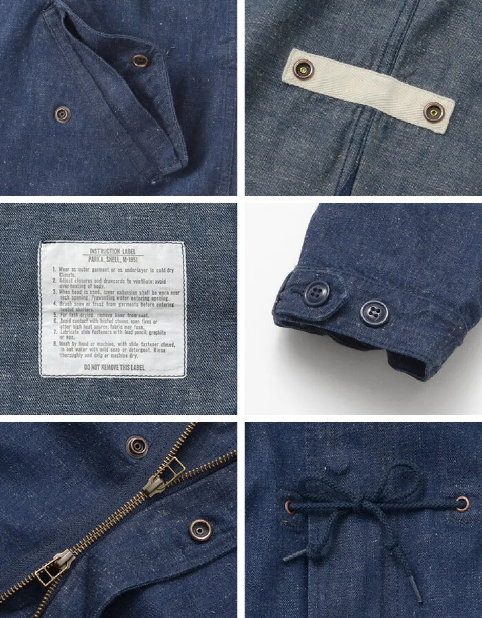 Coats^FOB FACTORY / F2420 M-51 denim shell parka one-wash
