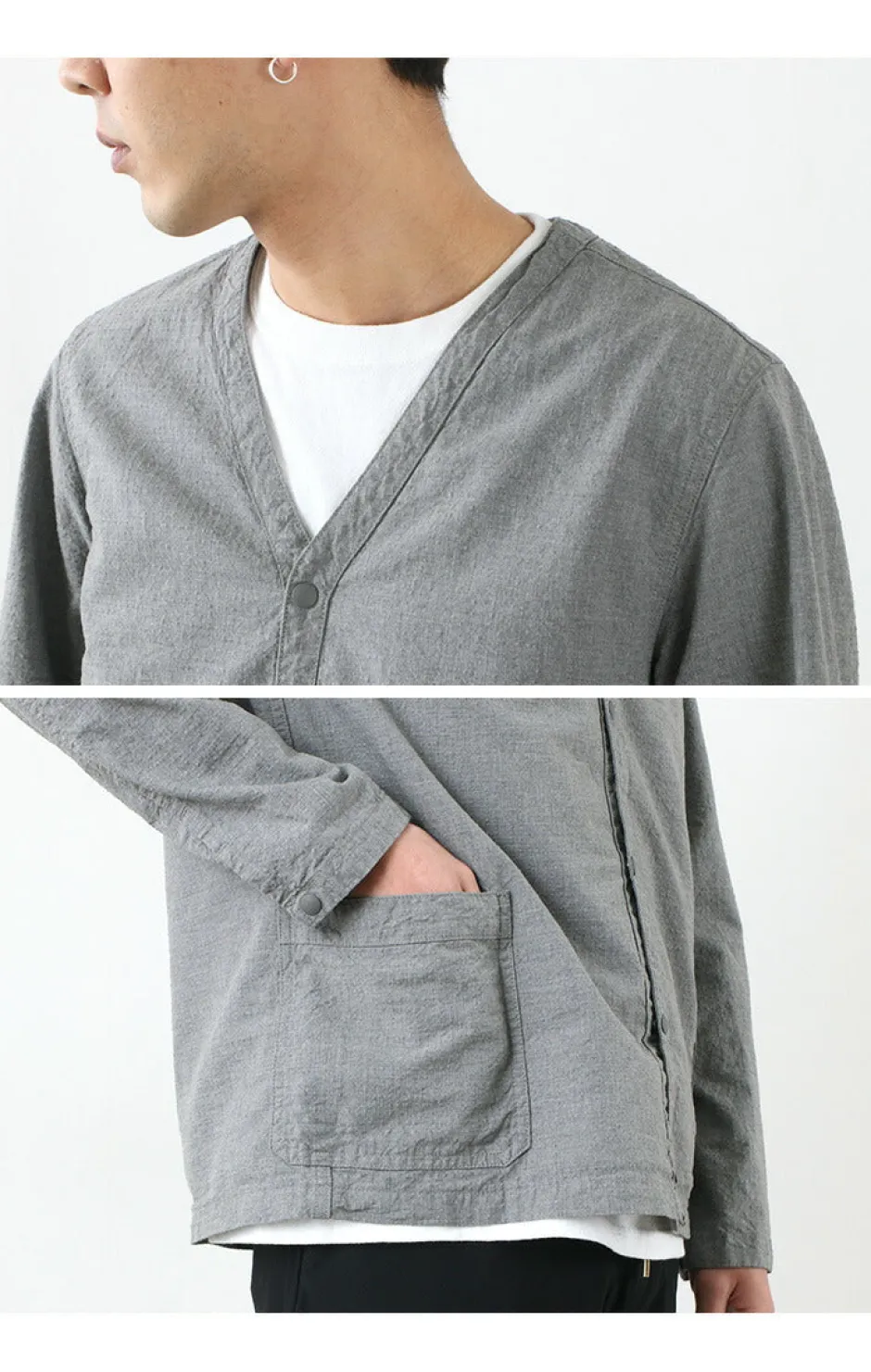 Cardigans^FOB FACTORY / F2409 military cardigan