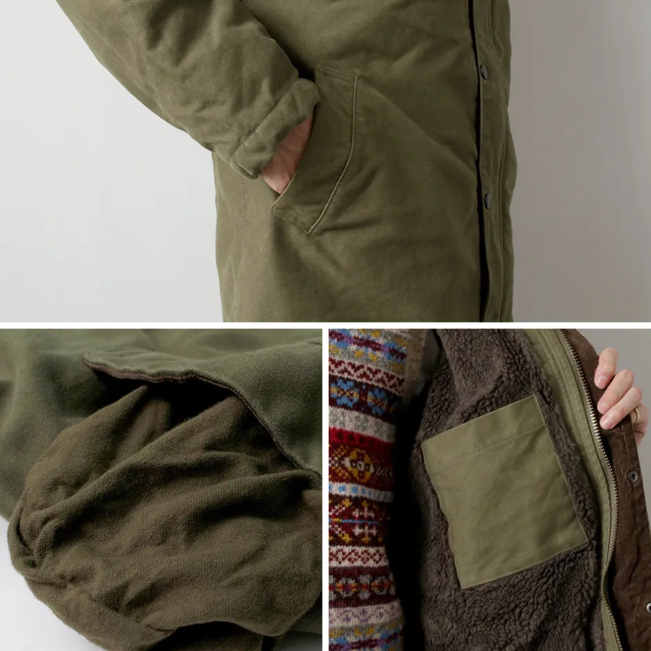 Coats^FOB FACTORY / F2450 Moleskin Hood Coat