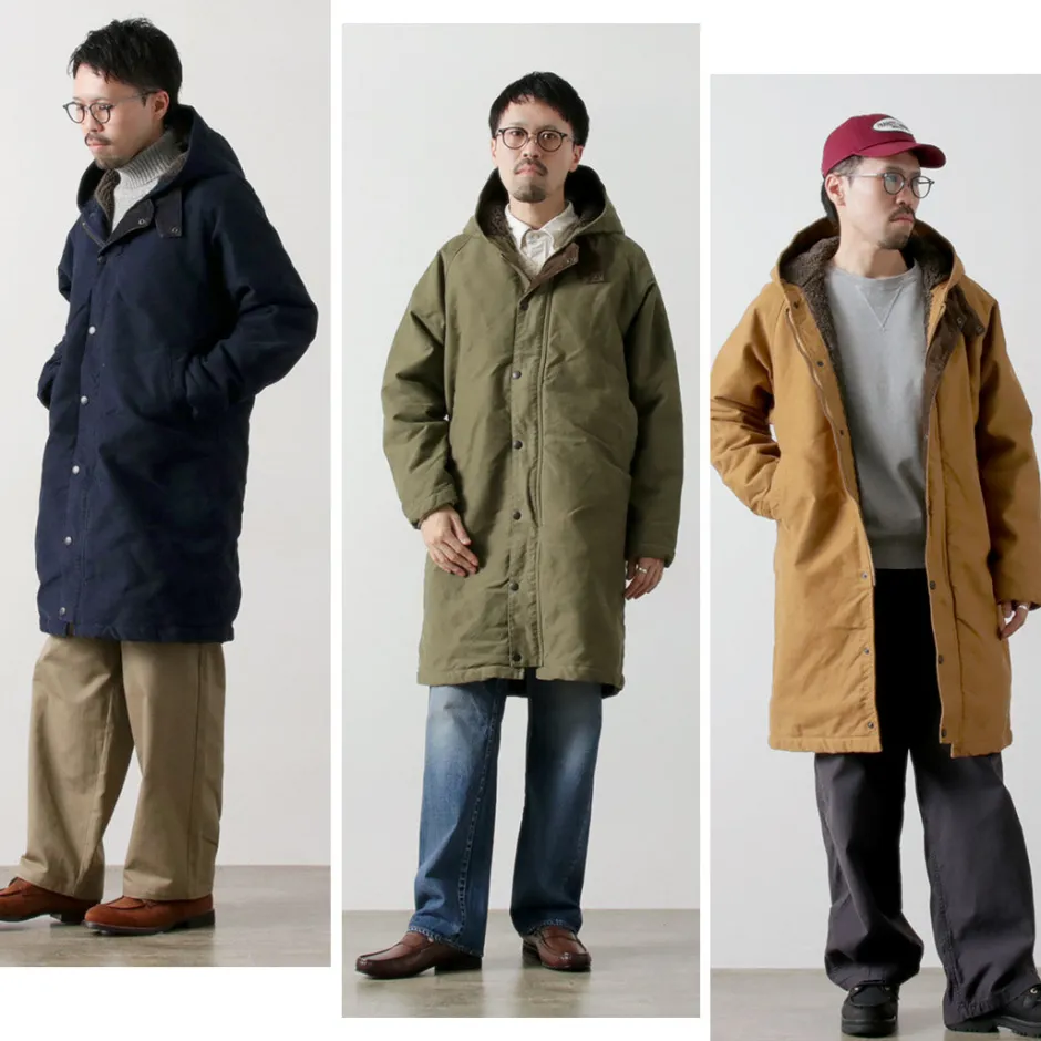 Coats^FOB FACTORY / F2450 Moleskin Hood Coat