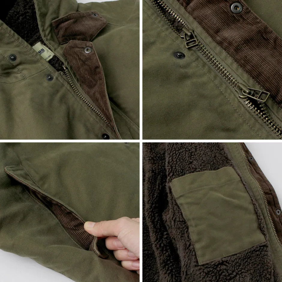 Coats^FOB FACTORY / F2450 Moleskin Hood Coat