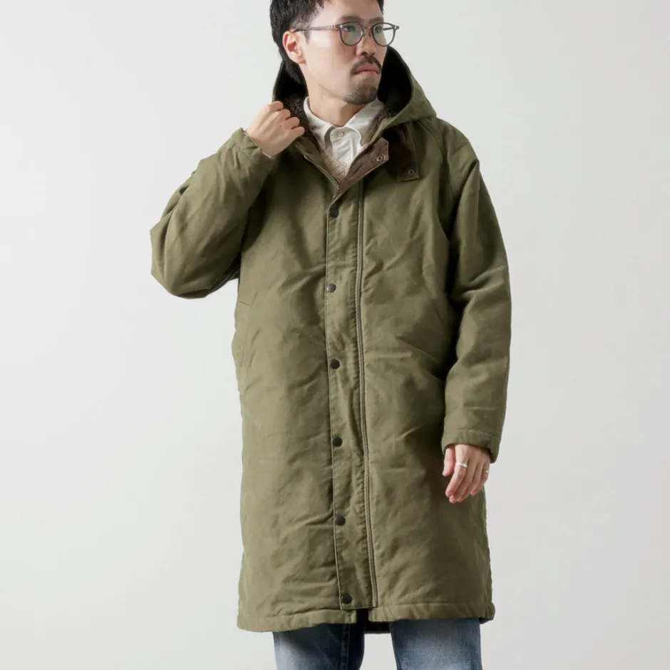 Coats^FOB FACTORY / F2450 Moleskin Hood Coat