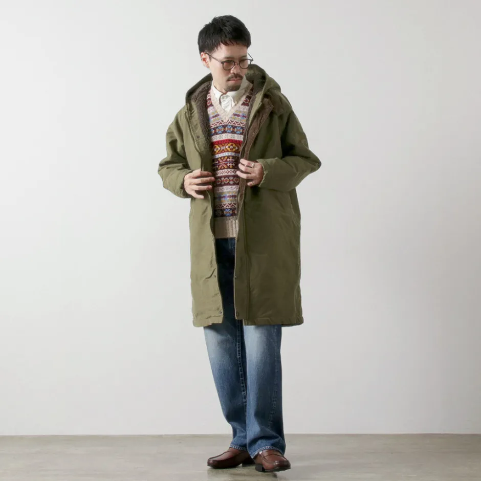 Coats^FOB FACTORY / F2450 Moleskin Hood Coat