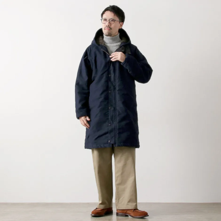 Coats^FOB FACTORY / F2450 Moleskin Hood Coat