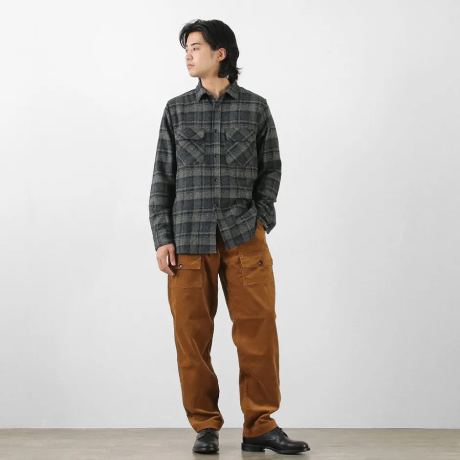 Shirts^FOB FACTORY / F3497 Nel check work shirt