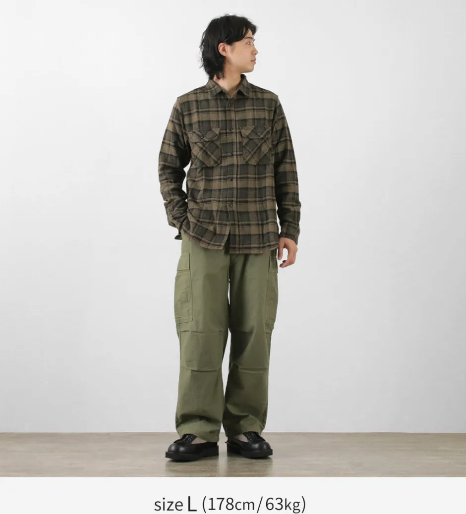 Shirts^FOB FACTORY / F3497 Nel check work shirt
