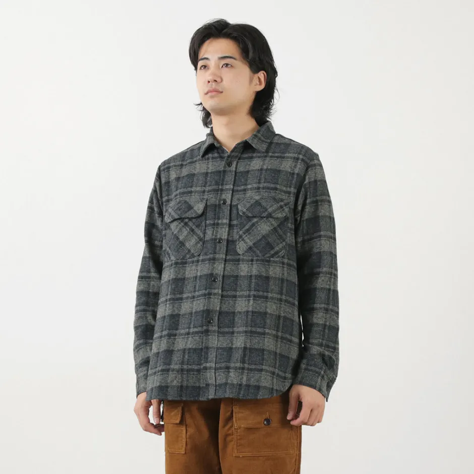 Shirts^FOB FACTORY / F3497 Nel check work shirt