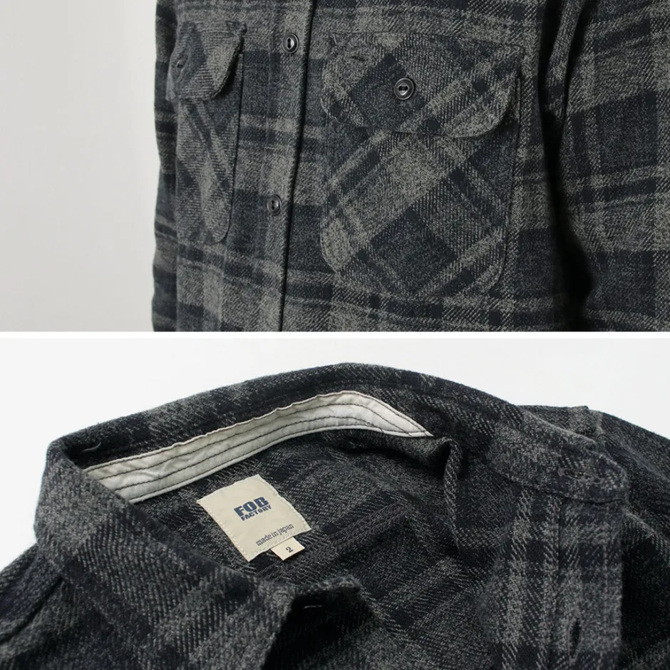 Shirts^FOB FACTORY / F3497 Nel check work shirt