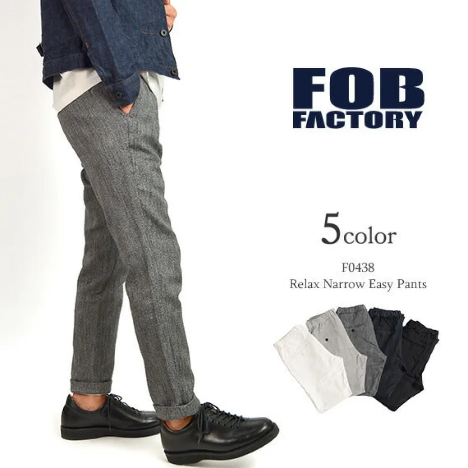 Trousers^FOB FACTORY / F0438 Relaxed Narrow Easy Pants