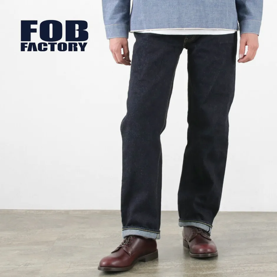 Jeans^FOB FACTORY / F191 Selvedge WW2 5P Denim Pants dark-indigo